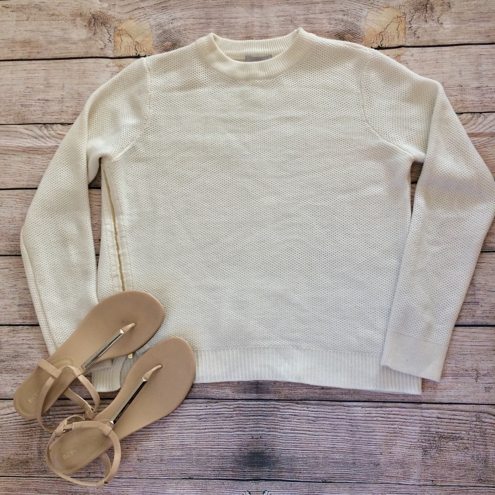 H & M Sweater, Cream, Pullover Top Long Sleeve